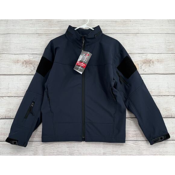 Rothco Covert Ops Lightweight Soft Shell Jacket Mens Small Navy Blue NEW - Picture 1 of 14